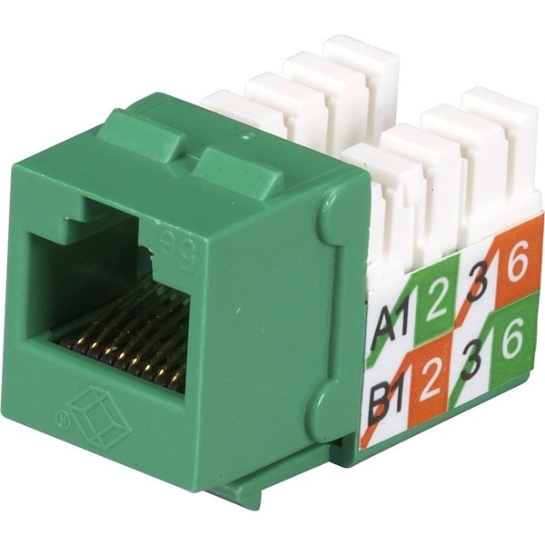 Black Box CAT5e Keystone Jack - Unshielded, Green FMT924-R2 - main