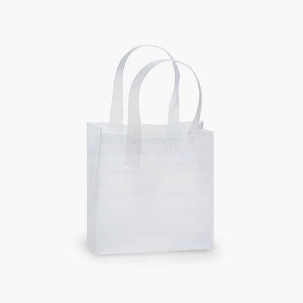 Nashville Wraps Clear Frosted Plastic Gift Bags, Junior Cub 6x3x6, 3 mil, 25PK 25JCFRP - main