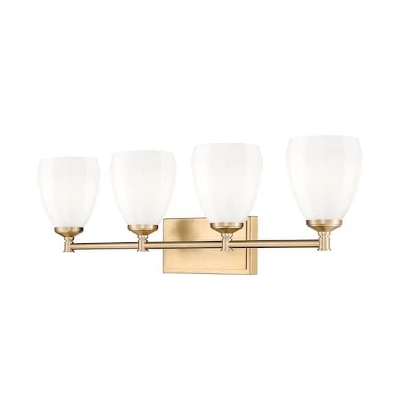 Z-Lite Oren 4-Light Vanity, 31 in W, Modern Gold 7004-4V-MGLD - main