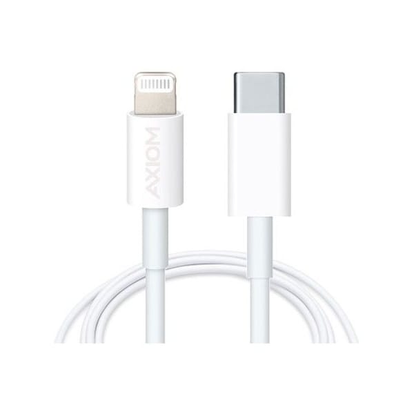 Axiom Lightning to USB-C M/M Adapter Cable - White 6ft LGMUSBCMW06-AX - main