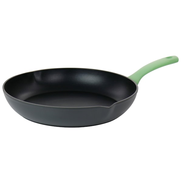 Oster Rigby 9.5 Inch Aluminum Nonstick Frying Pan in Green with Pouring Spouts 127541.01 - main