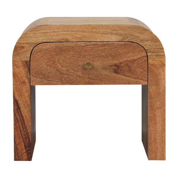Homeroots 16" Brown Solid Wood One Drawer Nightstand 653810 - main