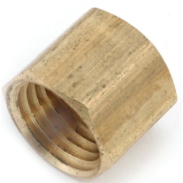Anderson Metals Pipe Cap, 3/8 in, FIP, Brass, Yellow, 1000 psi Pressure 756108-06 - main