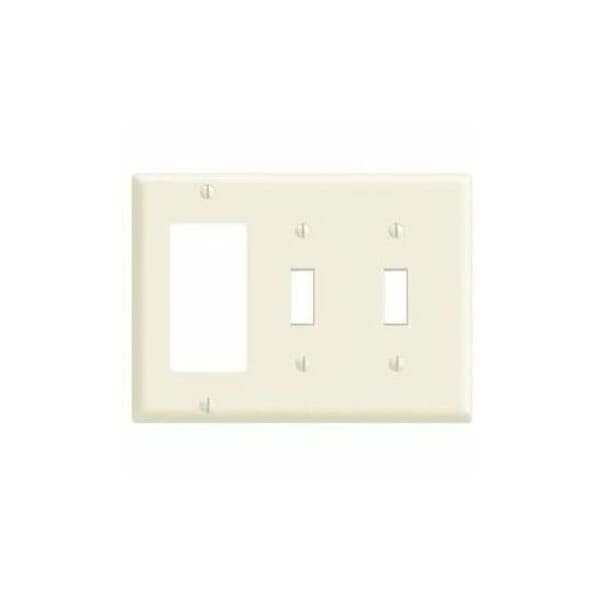 Leviton Combination Wallplate, Midway Size, Gang 3, White PJ226-W - main