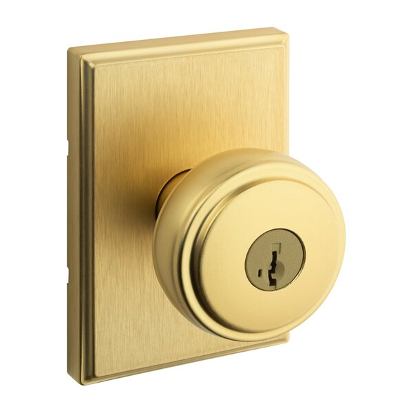 Kwikset Residential Door Knobs Entry Reversible Satin Brass 740SOKTRCT-4S - main