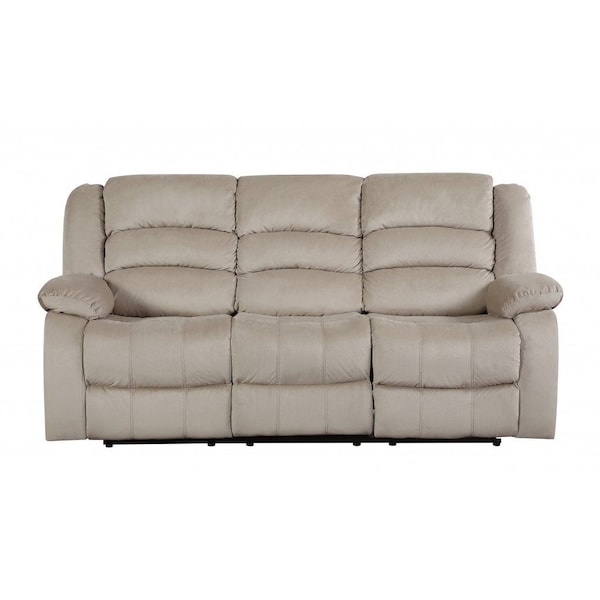 Homeroots 40" Contemporary Beige Fabric Sofa 329371 - main