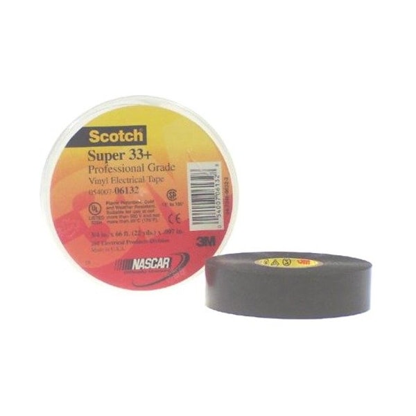 Scotch Super 33+ 3/4 in. W X 66 ft. L Black Vinyl Electrical Tape 6132-BA-100 - main