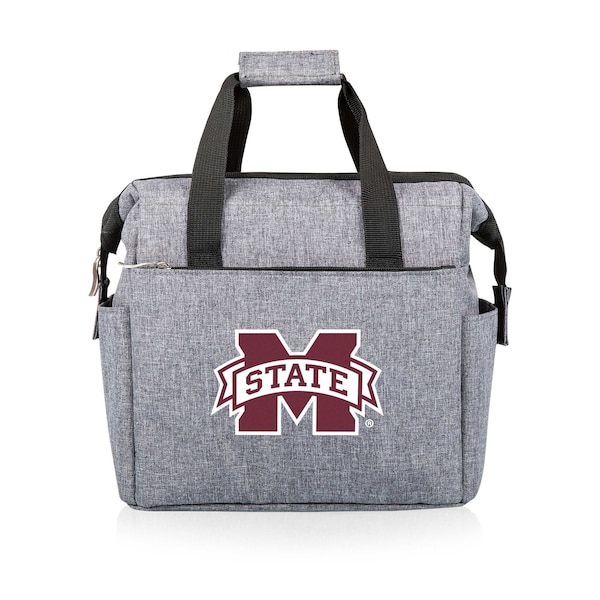 Picnic Time Family Of Brands NCAA Mississippi State Bulldogs On The Go Lunch Bag Cooler - Soft Cooler Lunch BoxHeathered Gray 510-00-105-384-0 - main