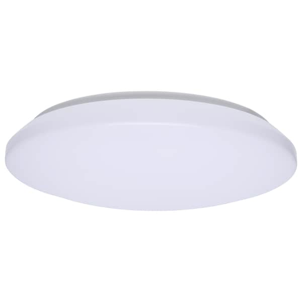Nuvo 14in. LED Cloud Fixture 17W 27K/30K/35K/40K/50K CCT Selectable White Finish Round Shape 120-277 62/1861 - main