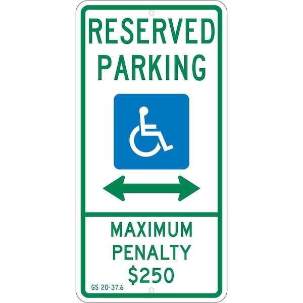 Nmc State Handicapped Reserved Parking Sign North Carolina, TMS328J TMS328J - main