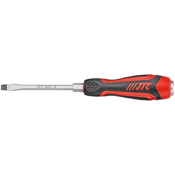 Jtc Auto Tools Go-Through Heavy Duty Screwdriver SL6.5x100, Hex Shank with Mid-Bolster 7617 - main