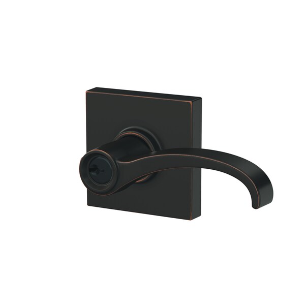 Schlage Residential Schlage Custom Whitney Lever with Collins Rose Keyed Entry Lock C Keyway with 16211 Latch and F51AWIT716COL - main