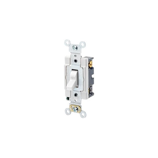 Leviton WallSwitch, 1hp, Toggle, 20A, White, PK10 1224-SW - main