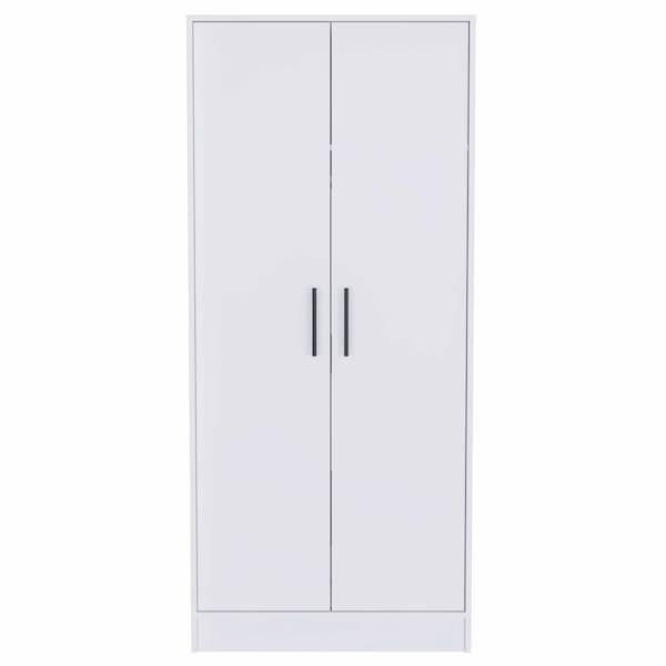 Homeroots 71" White Wood Two Door Single Drawer Combo Dresser 403754 - main