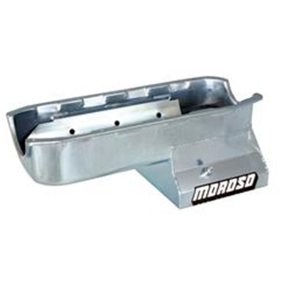 Moroso 8.25 in. Oil Pan Small Block Chevrolet Stroker with Tray, Clear Zinc MOR20196 - main
