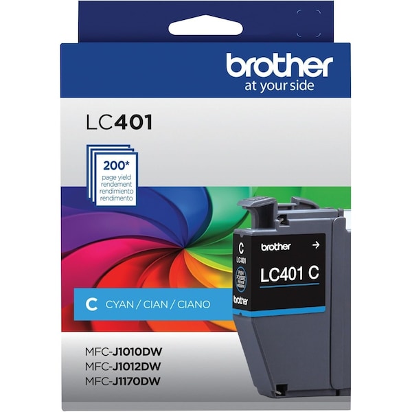 Brother Standard Yield Cyan Ink Cartridge LC401CS - main