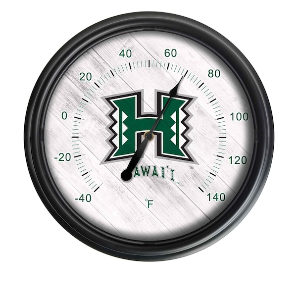 Holland Bar Stool Co University of Hawaii Indoor/Outdoor LED Thermometer ODThrm14BK-08Hawaii - main