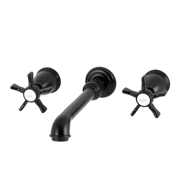 Kingston Brass Double-Handle Wall Mount Bathroom Faucet, Matte Black KS7120NX - main