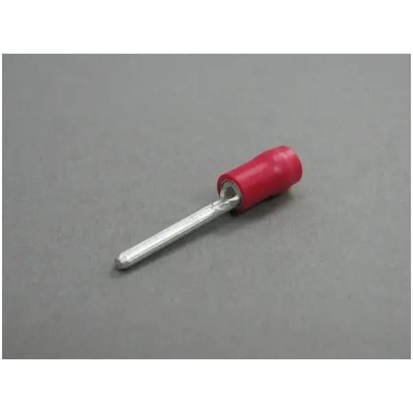 Nichifu Insulated Pin Terminals, Flared, Extra Copper Sleeve, AWG 22-16 TMDEN TC-1.25-11-RCL - main