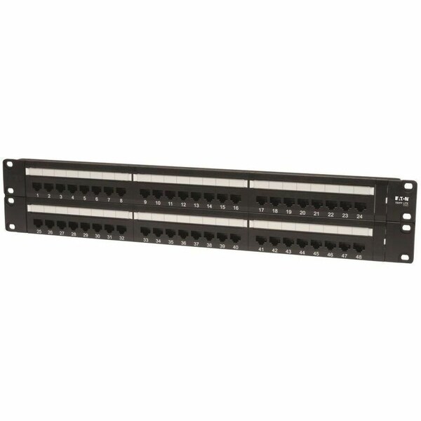 Eaton Tripp Lite by Eaton 48-Port Cat5e Cat5 Rackmount Patch Panel 568B 110 Punch 2URM TAA - 48 x RJ-45 N052-048 - main