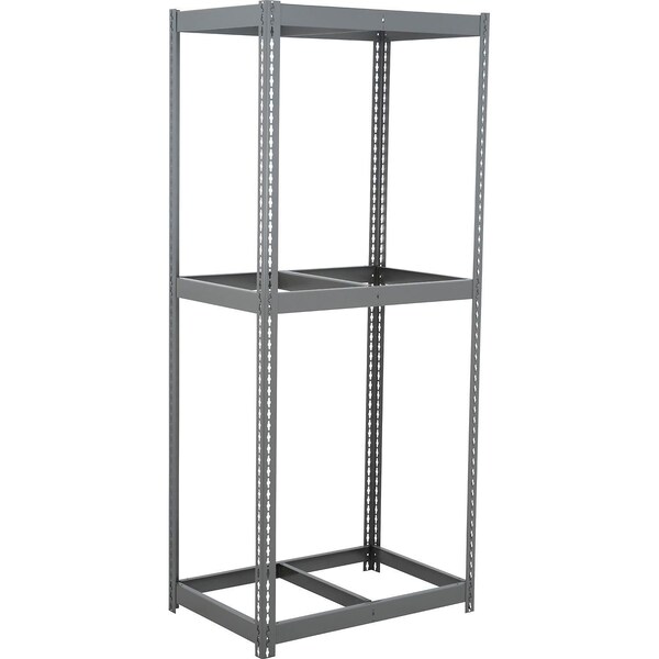Global Industrial 3 Shelf, Heavy Duty Boltless Shelving, Starter, 48"W x 18"D x 84"H, No Deck 785505GY - main