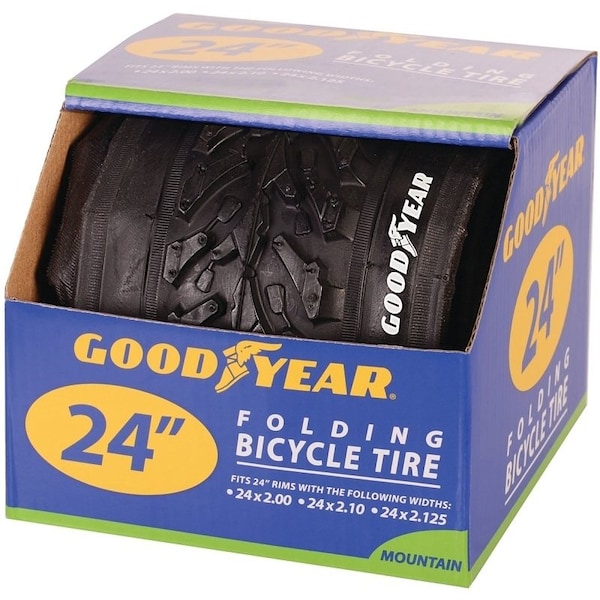 Kent 91057 Mountain Bike Tire, Folding, Black, For 24 x 2 to 210 to 218 in Rim 91116 - main
