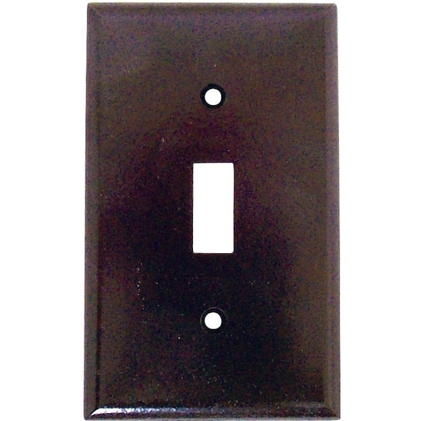 Arrow Hart Eaton Wiring Devices Wallplate, 4-1/2 in L, 2-3/4 in W, 1 -Gang, Thermoset, Brown, High-Gloss 2134B-BOX - main