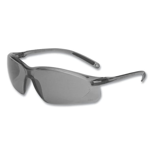 Uvex Safety Glasses, 99.9% UV Rays; Scratch-Resistant, TSR Gray Lens, Gray Frame A701 - main