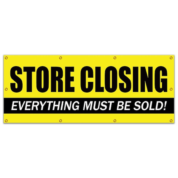 Signmission Store Closing, 36 Inch x 96 Inch, Banner B-96 Store closing - main