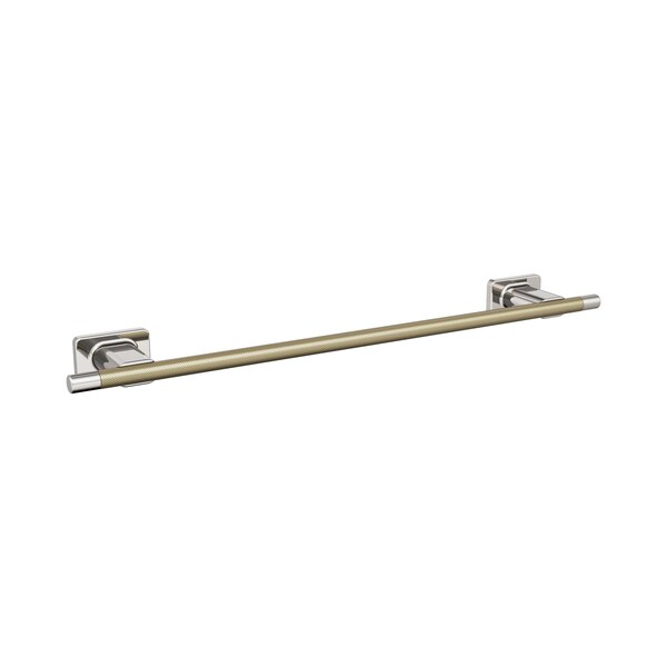 Amerock Esquire Polished Nickel/Golden Champagne Contemporary 18 in 457 mm Towel Bar BH26614PNBBZ - main