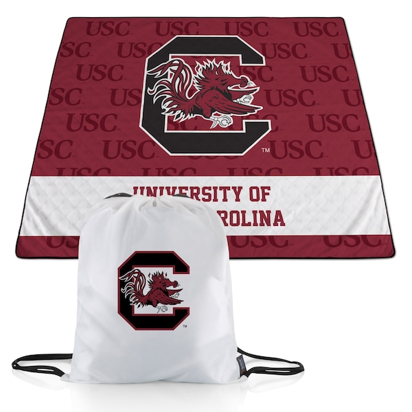 Picnic Time Family Of Brands NCAA South Carolina Gamecocks Impresa Picnic Blanket - Lightweight Beach Blanket - Machine Washable 819-01-999-526-0 - main