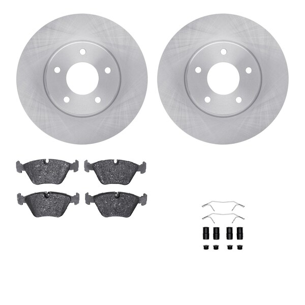 Dynamic Friction Co DFC Brake Rotor with 5000 Brake Pads and Hardware Kit 6512-20061 - main