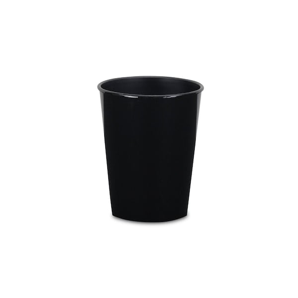 Homeroots 5in Black Recycled Plastic Indoor Outdoor Round Pot Planter 488241 - main