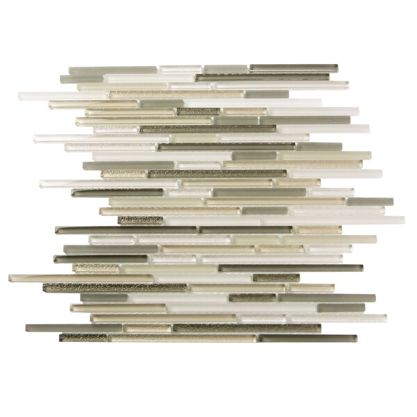Apollo Tile Beige 11.8 in x 11.8 in Glass Glossy Floor and Wall Mosaic Tile 4.83 sqft/case, 5PK APLCAS88002A - main