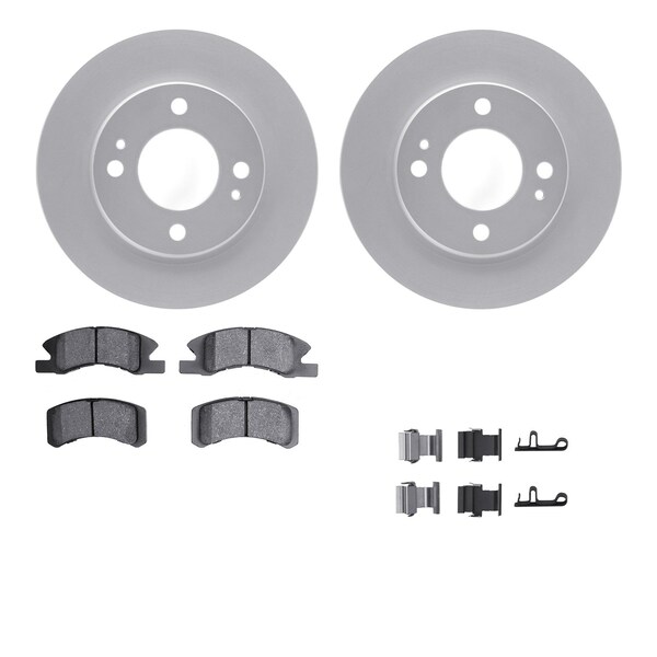 Dynamic Friction Co DFC GEOSPEC Coated Rotors with 5000 Brake Pads - Ceramic and Hardware 4512-72077 - main