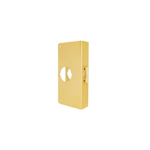 Don-Jo Mfg Door Wrap 2-3/4in Backset, 1-3/8in Door, 4-1/4in W x 9-3/4in H, 2-1/8in Hole, 605/US3 Polished Brass 3-PB-CW - main