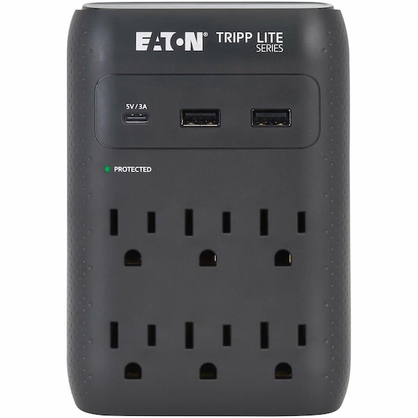 Tripp Lite SurgeProtector, Black, 6Outlet, 3USBPort SK60CB - main