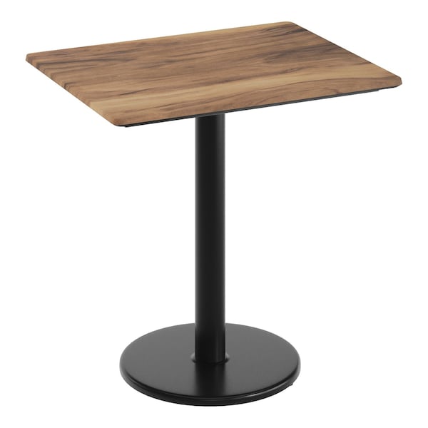 Flash Furniture Commercial 30x24 Natural HPL Tabletop with Black Table Height RD Base ST-REC2430-NAT-TR18-GG - main