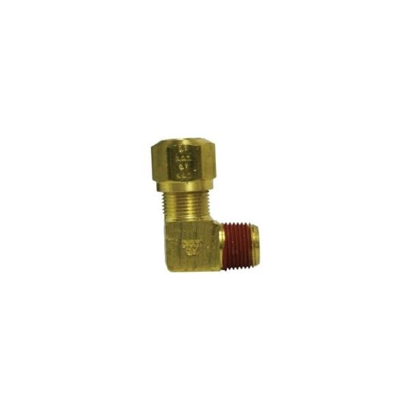 First Fitting & Fastener 3/4T X 3/4 MPT BRASS MALE DOT AIR BRAKE ELBOW FOR NYLON TUBING 38111MID - main