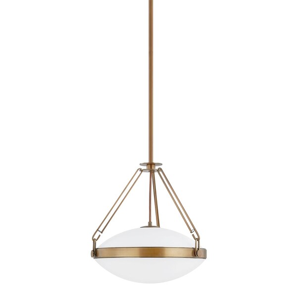 Troy Lighting Kade 1 Light Pendant, Patina Brass, 21.25 In x 21.25 In F4521-PBR - main