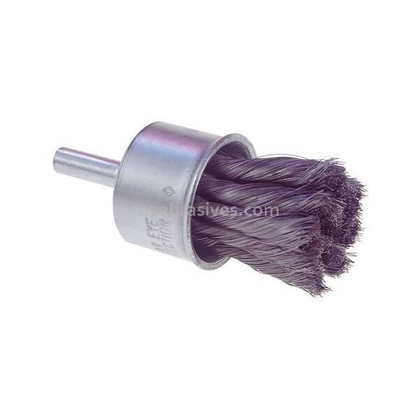 Osborn Knot Wire End Brushes, SS, 3/4'' dia., 1-1/8'' trim lg., 2-13/16'' o'all lg., 12PK 0003043500 - main
