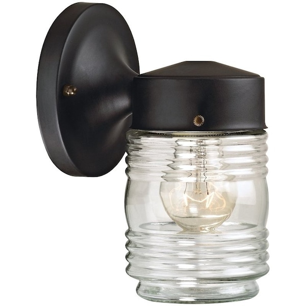 Boston Harbor Outdoor Wall Lantern, 120 V, 60 W, A19 or CFL Lamp, Steel Fixture, Black, Black Fixture W15BK01-33883L - main
