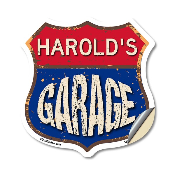 Signmission Harold's Garage, 18 Inch X 18 Inch, Vinyl Decal SHI-D-18-383-HAROLD - main