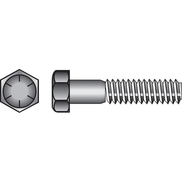 Hillman 7/16 in. D X 3-1/2 in. L Heat Treated Steel Hex Head Cap Screw, 25PK 220196 - main