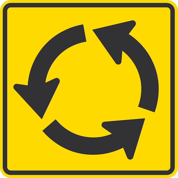 Lyle W2-6, Circular Intersection Symbol, 30x30, Diamond Grade, Yellow G-14993-DG_30x30 - main