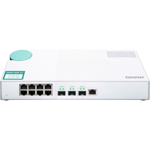 Qnap 8PORT UNMANAGE 8 1GBE SWITCH NBASE-T PORTS 3 10GBE SFP+ QSW-308-1C-US - main