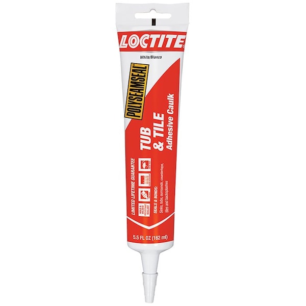 Henkel - Ge, Loctite, Osi 5.5 Oz Loctite 2241860 White Polyseamseal Tub & Tile Adhesive Caulk 2138418 - main