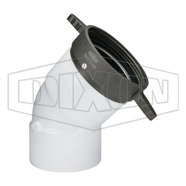 Dixon 45Deg Dry Hydrant Female Adapter, 6 in, Female NST NH, Aluminum, Domestic ADH45F60F - main