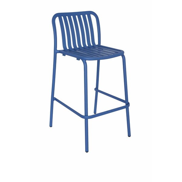 Bfm Seating Key West - Vertical Slat Stacking Barstool - Powder Coated Aluminum - Berry PHKWBS-BY - main