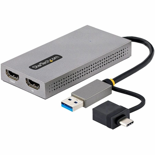Startech.Com USB to Dual HDMI Adapter, 4K30Hz + 1080p 107B-USB-HDMI - main